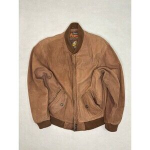 Vintage Wilsons Adventure Bound Leather Bomber Jacket Thinsulate Brown Medium